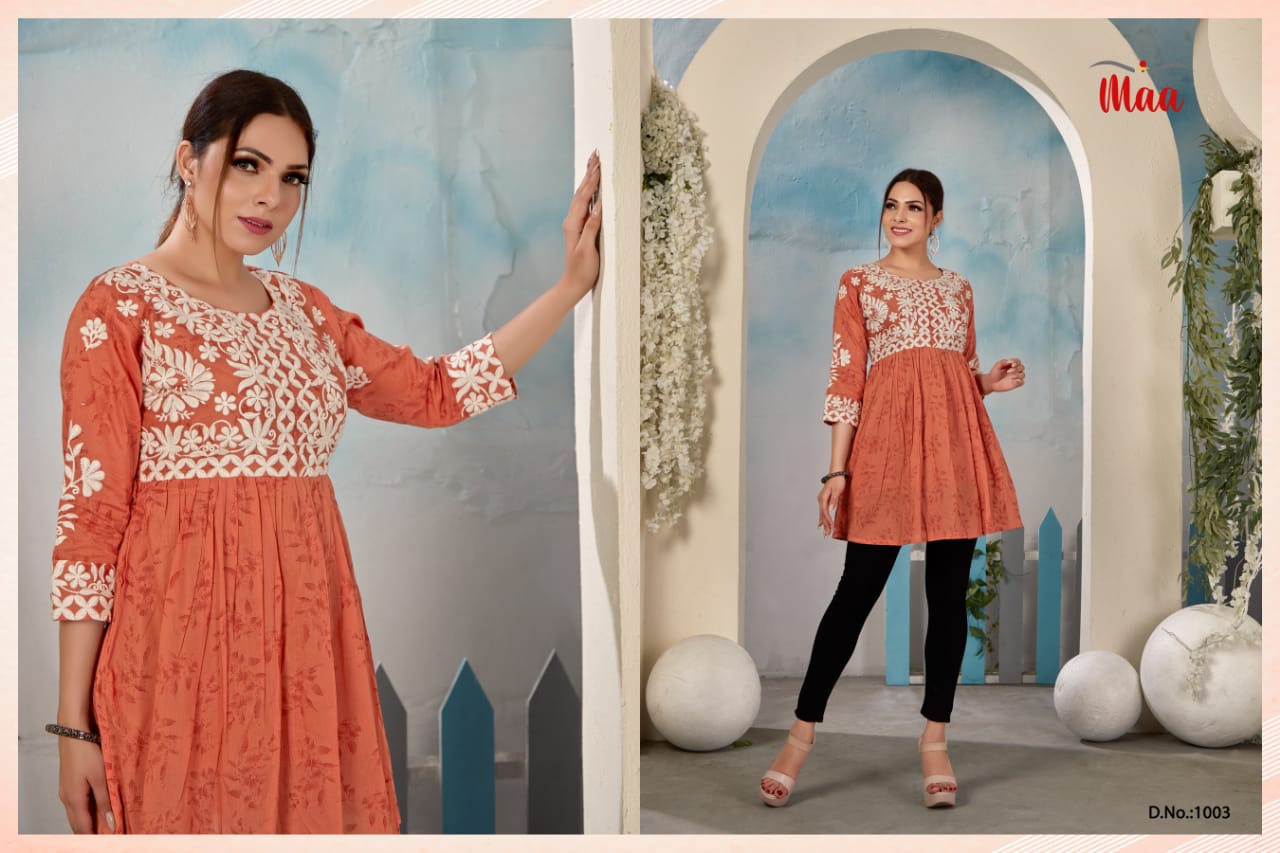 Alora By Maa 1001-1004 Short Designer Kurtis Catalog